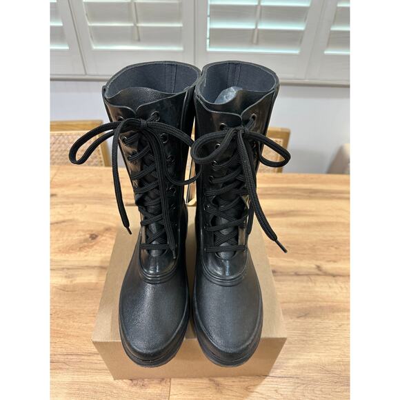 Le Chameau Bottine Saiga Womens Boots Black Rubber Size 7 US 5 UK NIB Waterproof - Picture 5 of 11